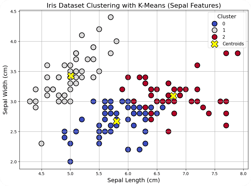 Iris Dataset Clustering with K-Means: A Step-by-Step Analysis